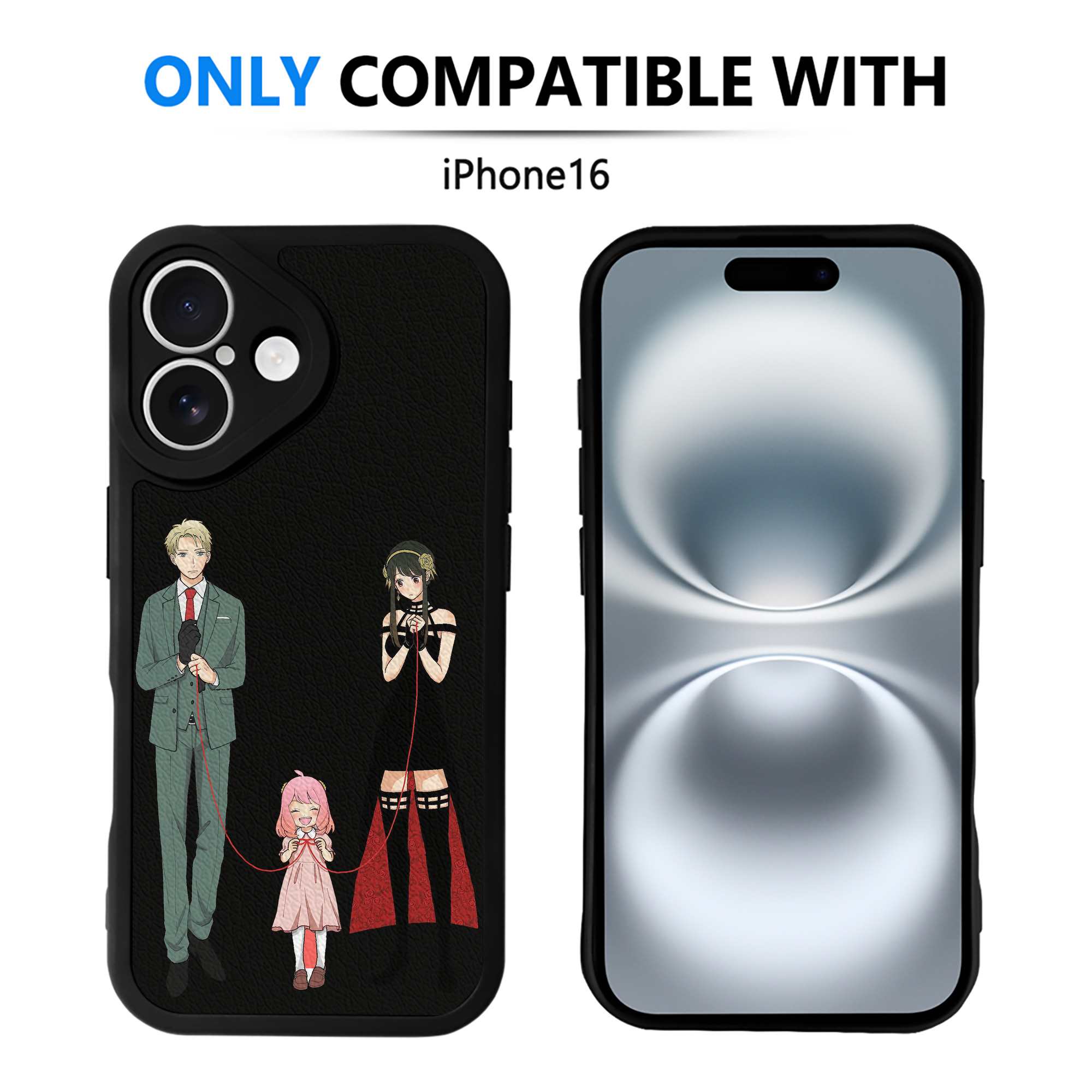 （画像用） SPY×FAMILY间谍家家酒 【iPhone 16シリーズ対応】シリコンスマホケース（レザー調） 材質：シリコン